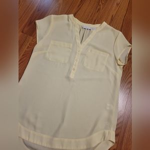 New York & Company - XS - light yellow -chiffon (see through type material)